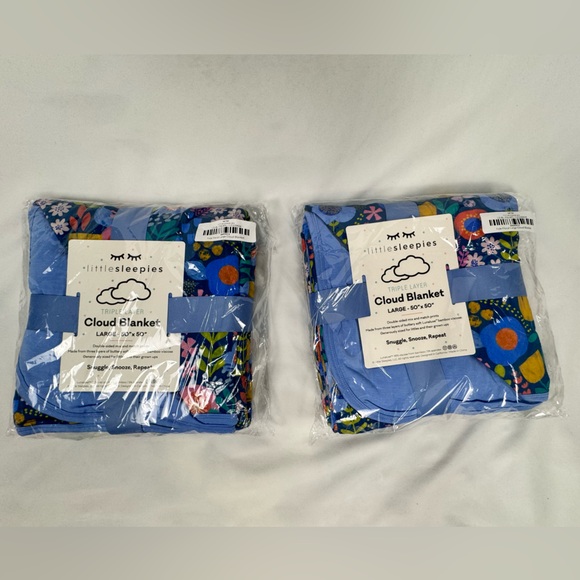 Little Sleepies Folk Floral Large Cloud Blanket - Picture 2 of 8